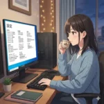 パソコンで休憩