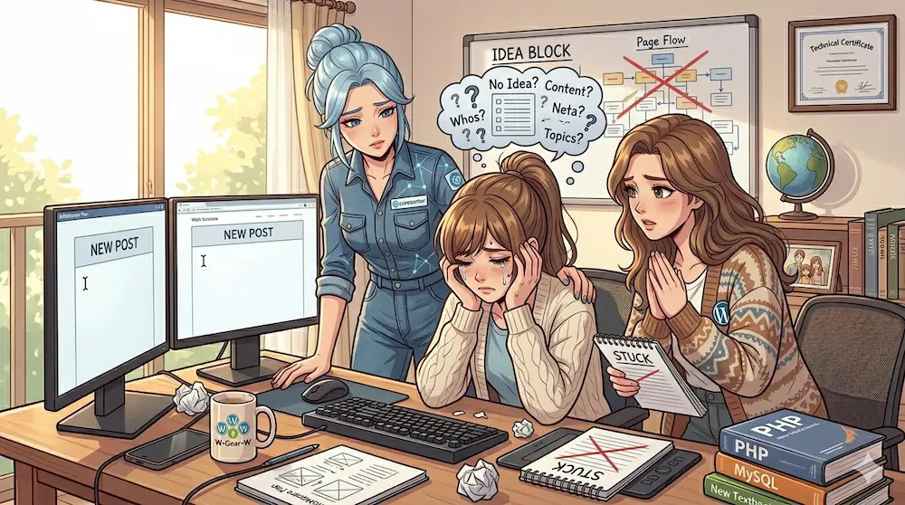 書けないと悩む若い女性